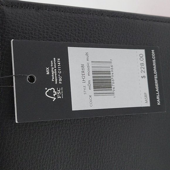 449- Karl Lagerfeld Paris Colorblock Flap Crossbody Bag Made In Vietnam - Picture 10 of 13